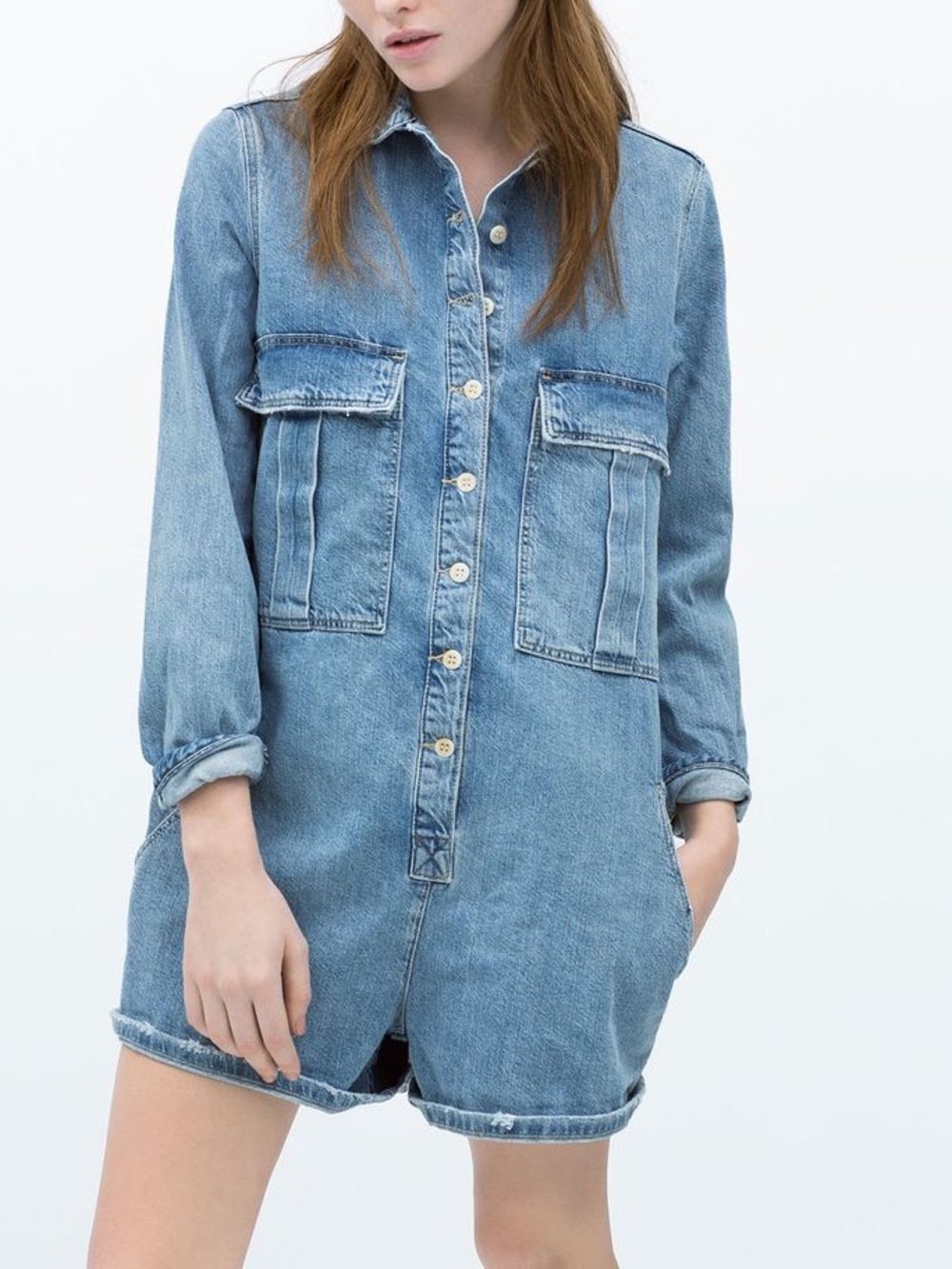 Zara Denim Romper